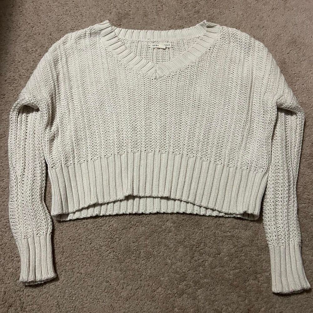 Aeropostale Women's White sweater